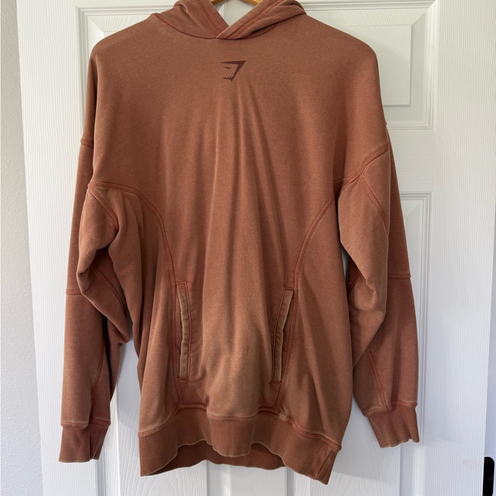 Gymshark dark orange oversized hoodie XS